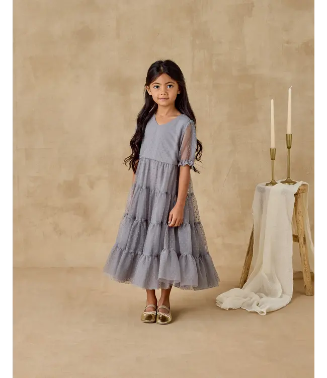 French Blue Dottie Dress