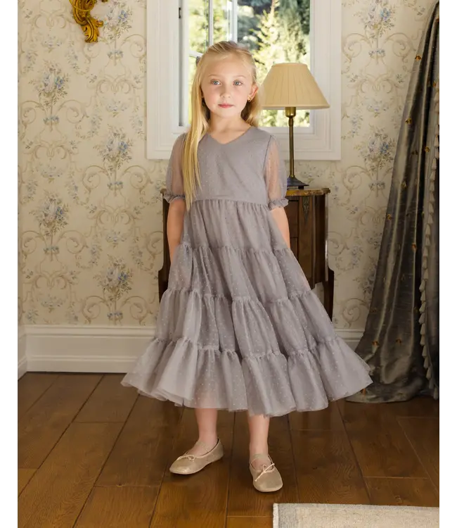 French Blue Dottie Dress