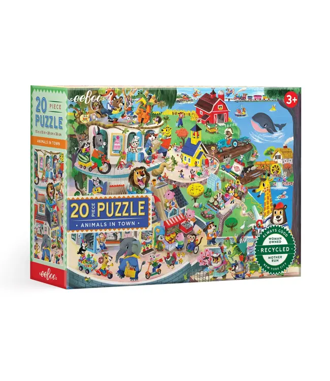 eeboo Animals in Town 20 pc. Puzzle