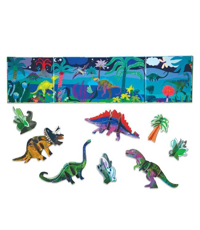 eeboo Dino 3D Glow in the Dark Building Set
