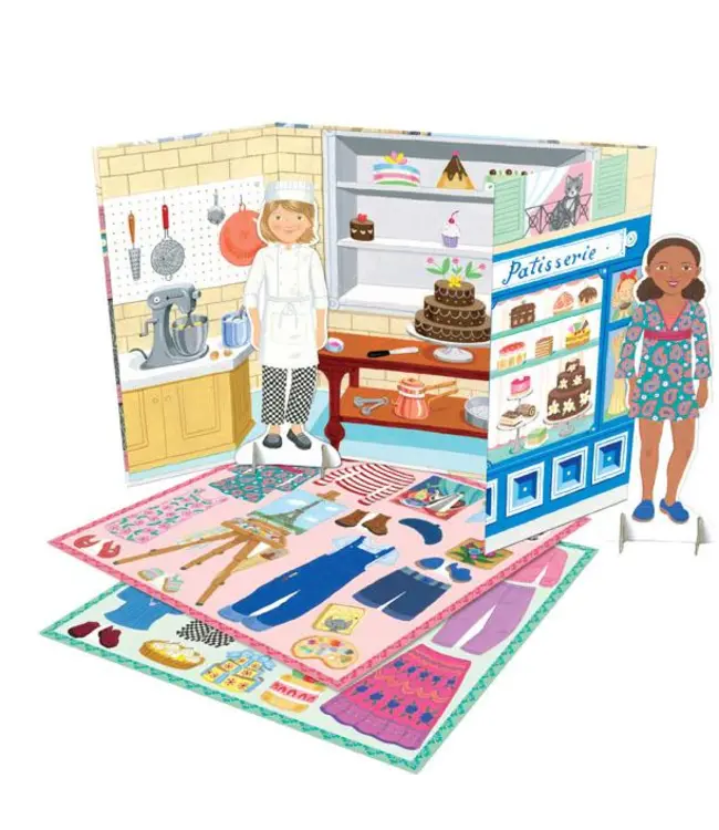 eeboo A Day in Paris Paper Doll Set