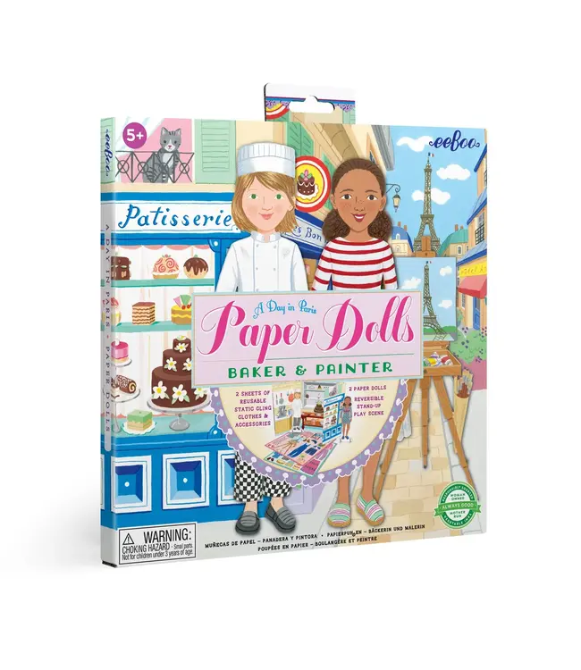 eeboo A Day in Paris Paper Doll Set