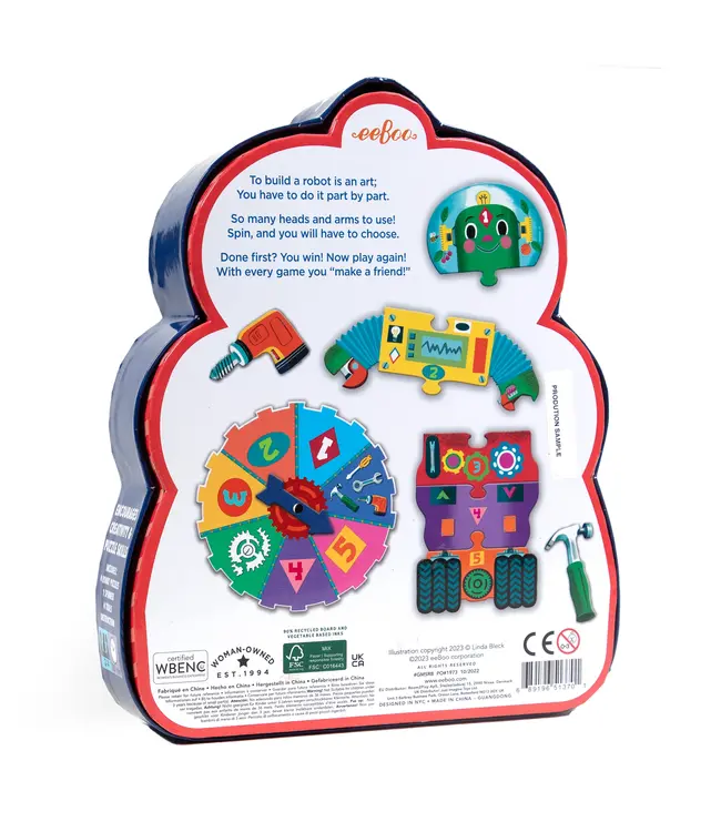 Build a Robot Shaped Spinner Game