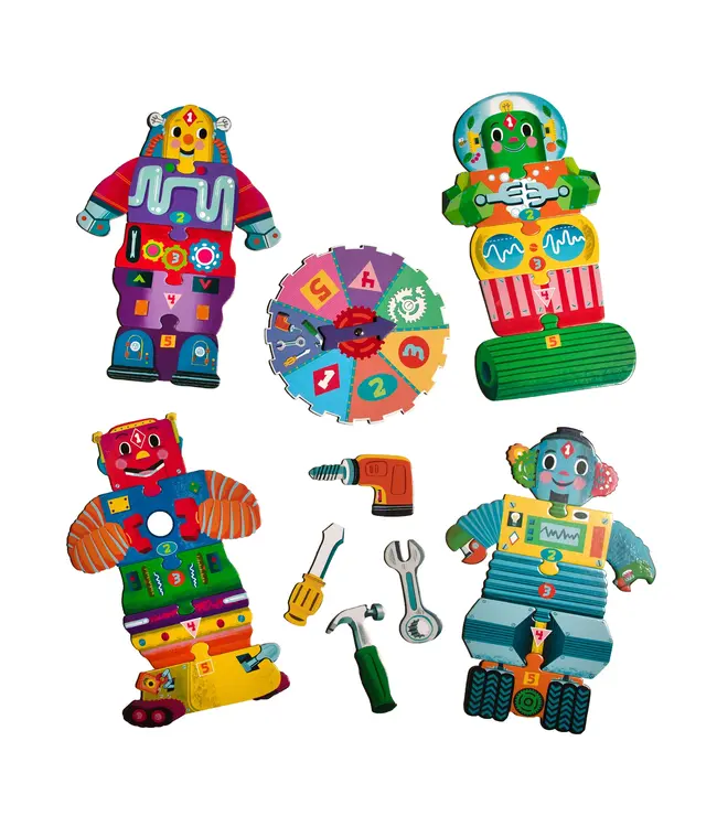 Build a Robot Shaped Spinner Game