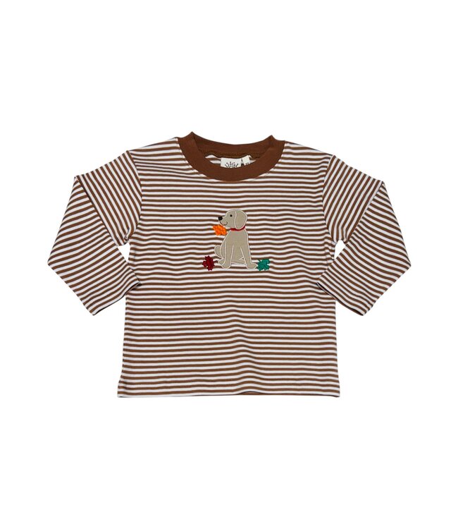 Luigi Mocha/White Stripe Lab w/Leaves L/S Tee