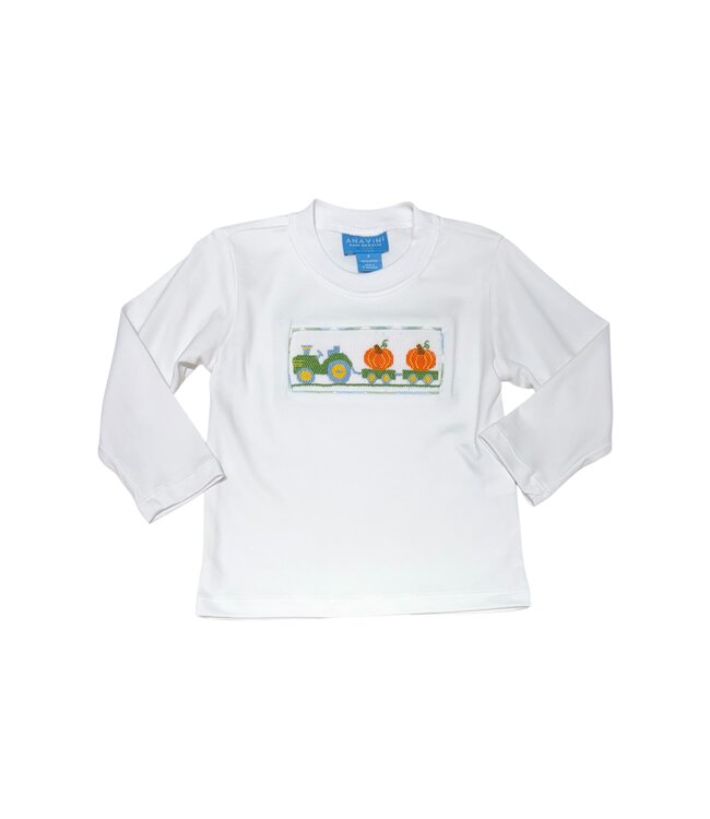 Anavini White Pumpkin Knit T-Shirt
