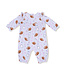 Angel Dear Artic Ice Touchdown Time Lavender Ruffle Sleeve Romper