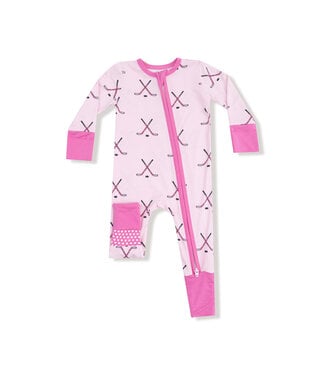Angel Dear Pink Hockey 2 Way Zip Romper