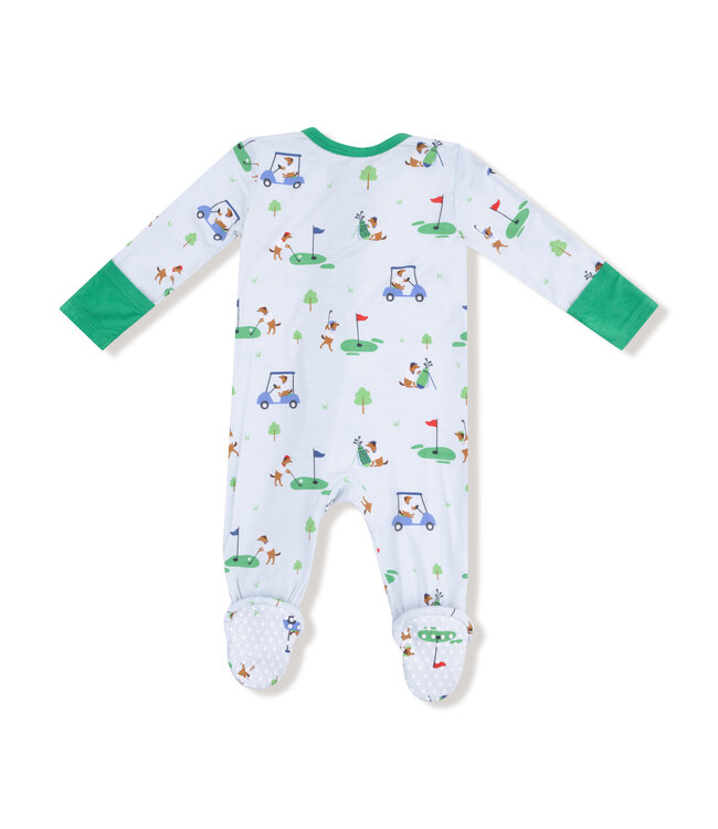 Angel Dear Blue Dog Gone Golf 2 Way Zip Footie