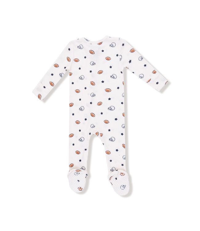 Angel Dear Footballs & Stars 2 Way Zip Footie