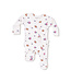 Angel Dear Footballs & Bows 2 Way Zip Ruffle Back Footie
