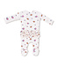 Angel Dear Footballs & Bows 2 Way Zip Ruffle Back Footie