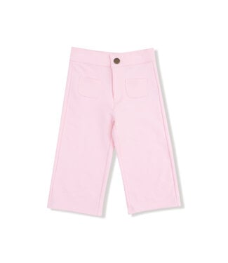 Angel Dear Pink French Terry High Waisted Wide Leg Pant