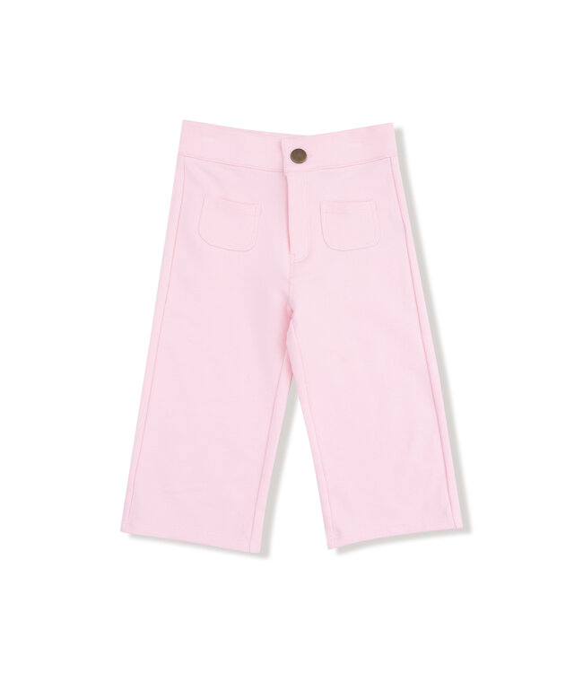 Angel Dear Pink French Terry High Waisted Wide Leg Pant