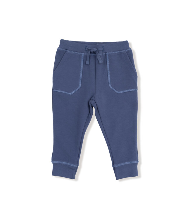 Angel Dear Vintage Indigo Stripes Varsity Jogger