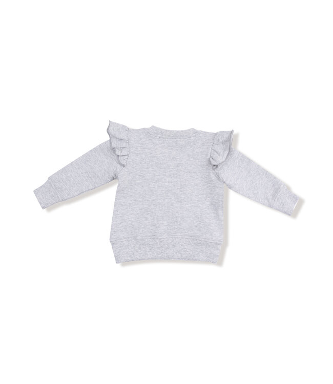 Angel Dear Varsity French Terry Ruffle Sweatshirt