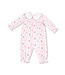 Angel Dear Lt. Pink Ogee Lace Floral Smocked L/S Romper