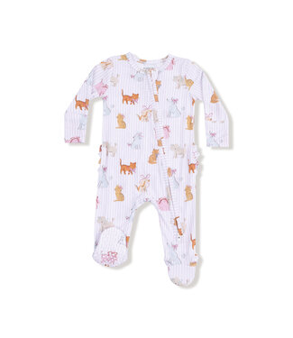 Angel Dear Fancy Pets 2 Way Zip Ruffle Back Footie