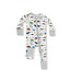 Angel Dear Ivory/Green Washy Dinos 2 Way Zip Romper