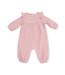 Angel Dear Rose Pink Plaid Ruffle Sleeve Romper