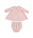 Angel Dear Dusty Rose Carrie Floral Pink Bamboo L/S Dress/Diaper Cover