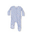 Angel Dear Blue/Pink Country Calico 2 Way Zip Ruffle Back Footie