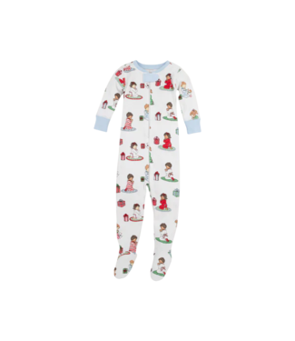 Beaufort Bonnet Holiday Patience/Blue Knox's Night Night Footed PJs