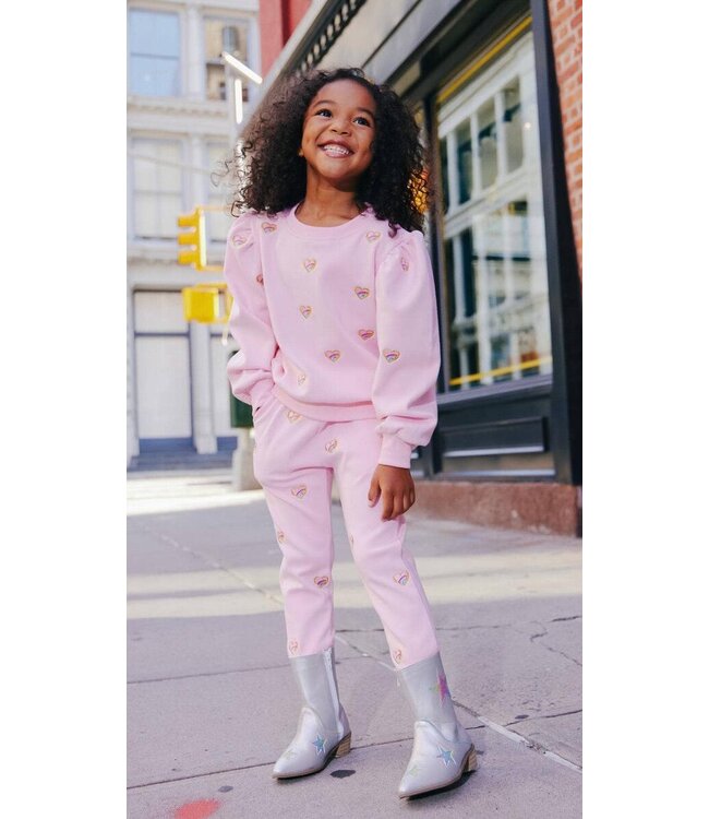 Lola & the Boys Embroidered Heart All Over Set