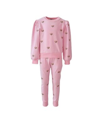 Lola & the Boys Embroidered Heart All Over Set