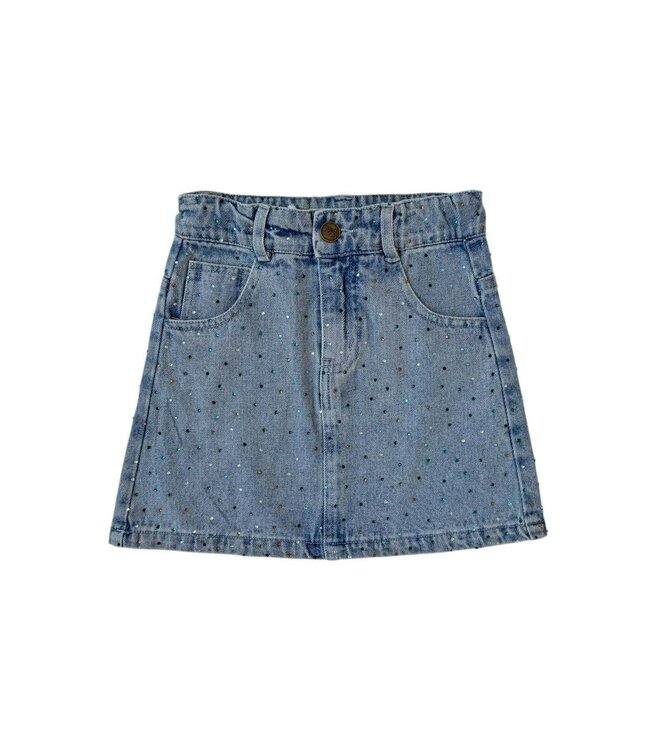 Lola & the Boys Rainbow Sparkle Denim Skirt