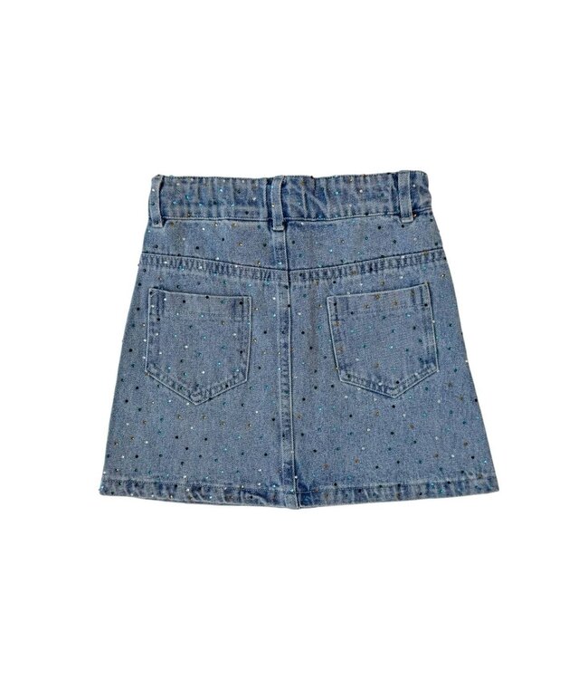 Lola & the Boys Rainbow Sparkle Denim Skirt