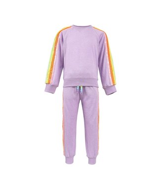 Lola & the Boys Lavender Rainbow Sequin Set