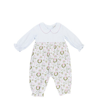 Cypress Row Christmas Toile & Stripe Collins Romper