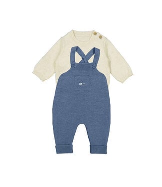Mayoral Arctic Blue Dungarees Set