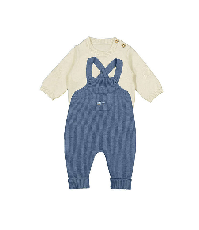 Mayoral Arctic Blue Dungarees Set