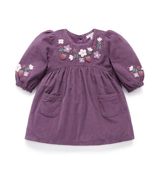 purebaby Heather Plum Blooms Dress