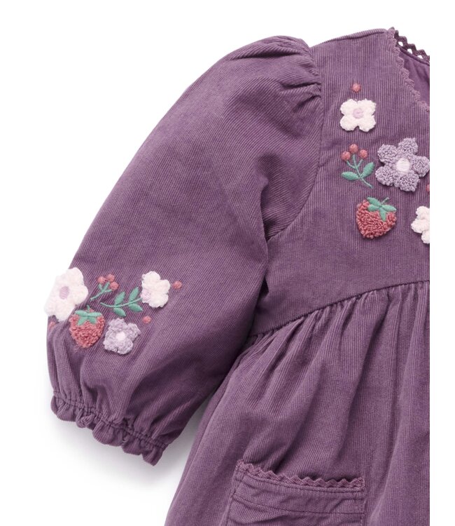purebaby Heather Plum Blooms Dress