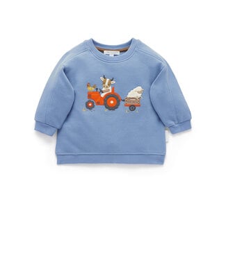 purebaby Bluestone Tractor Sweater