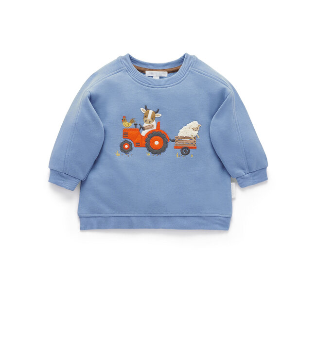 purebaby Bluestone Tractor Sweater