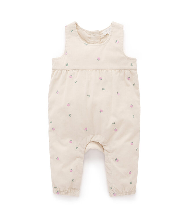 purebaby Orchard Embroidered Corduroy Romper