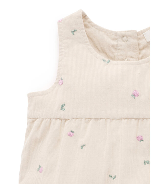 purebaby Orchard Embroidered Corduroy Romper