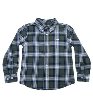 Saltwater Boys Co. Green Plaid Folly Island Flannel Shirt