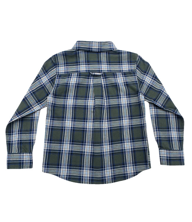 Saltwater Boys Co. Green Plaid Folly Island Flannel Shirt