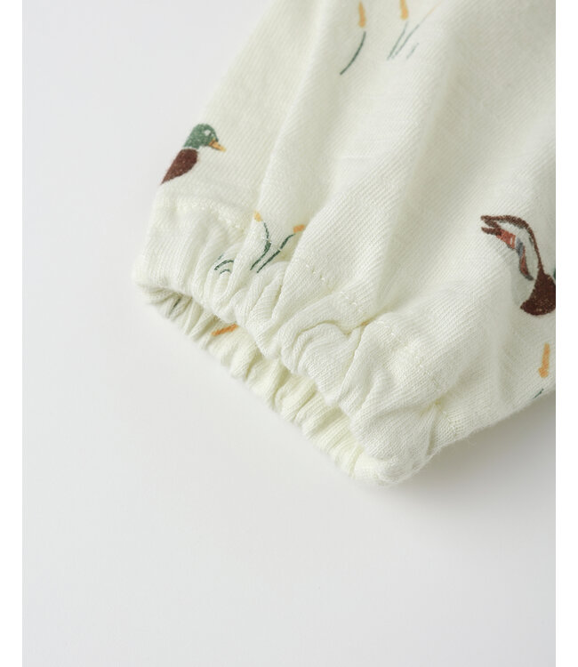 Rylee & Cru Ivory Ducks Henley Jumpsuit