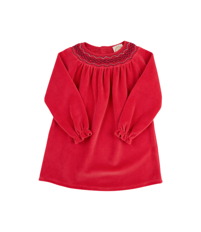Beaufort Bonnet Richmond Red L/S Sandy Smocked Dress