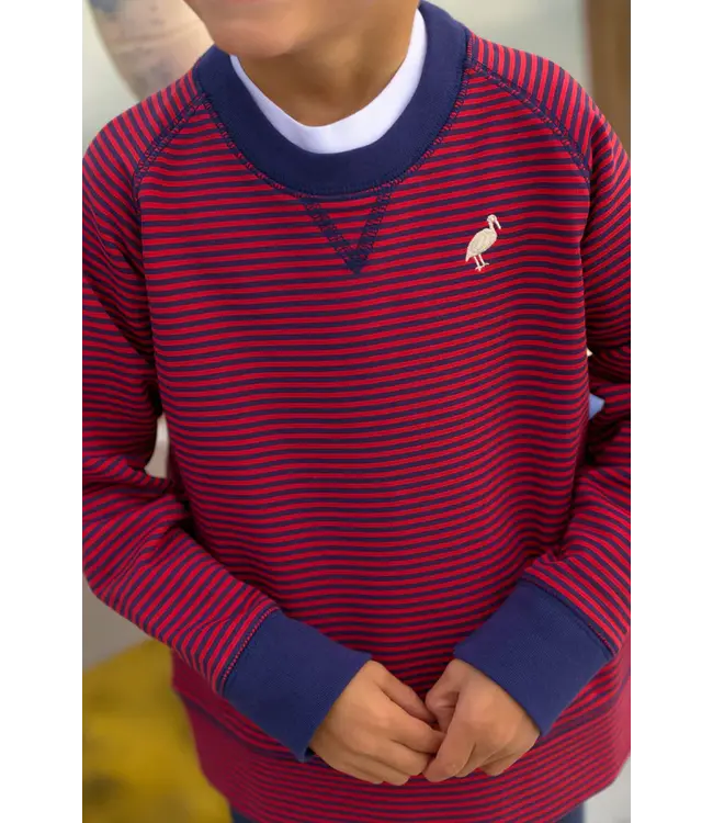 Beaufort Bonnet Richmond Red/Navy Stripe Cassidy Comfy Crewneck
