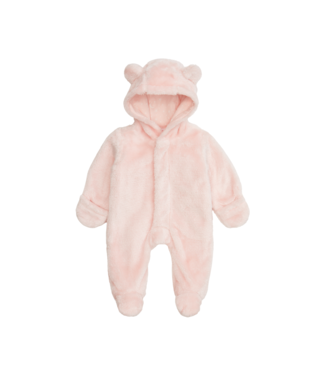 Magnificent Baby Pink Blossom Minky Bear Footie