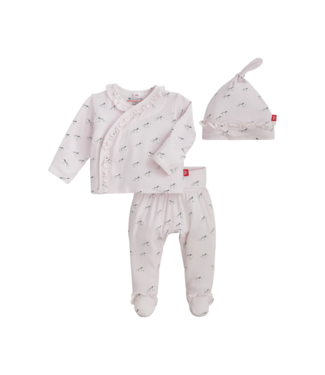 Magnetic Me Pink Savannah Plains Modal Kimono w/Ruffle