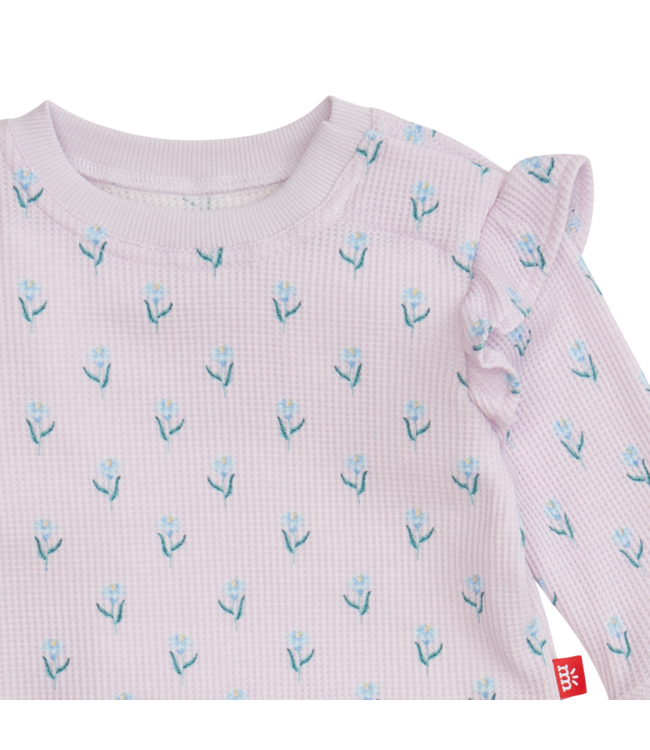 Magnificent Baby Lavender Floral Waffle Set