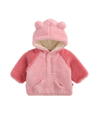 Magnificent Baby Pretty Pink Sherpa Raglan Henley Pullover